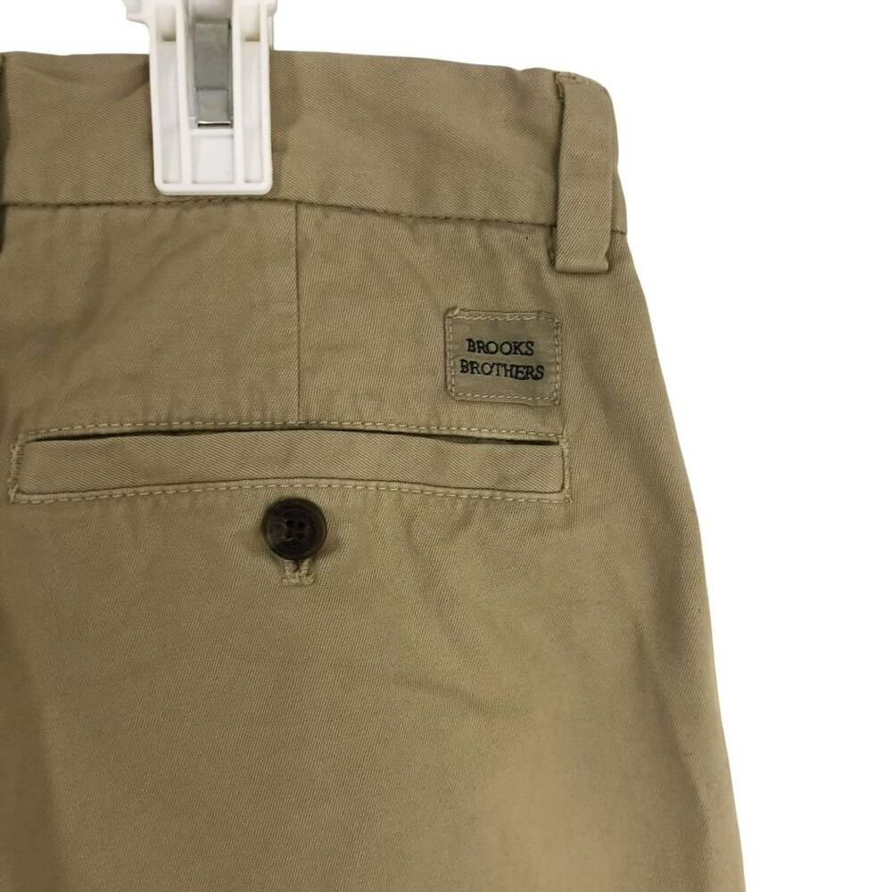 Brooks Brothers Milano Fit Khaki Chino Pants W33 L30 100% Cotton Mens - Picture 6 of 13